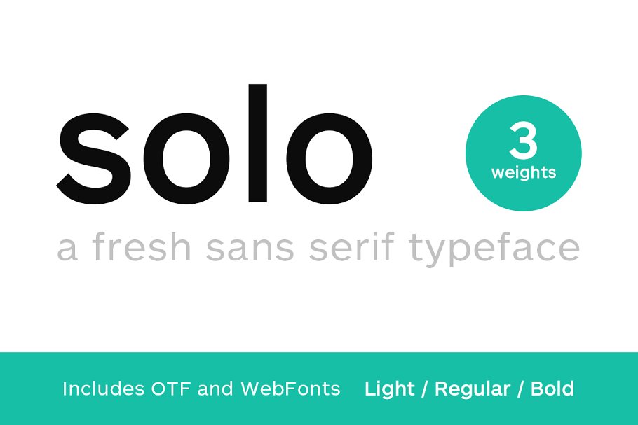 Пример шрифта Solo Sans #1